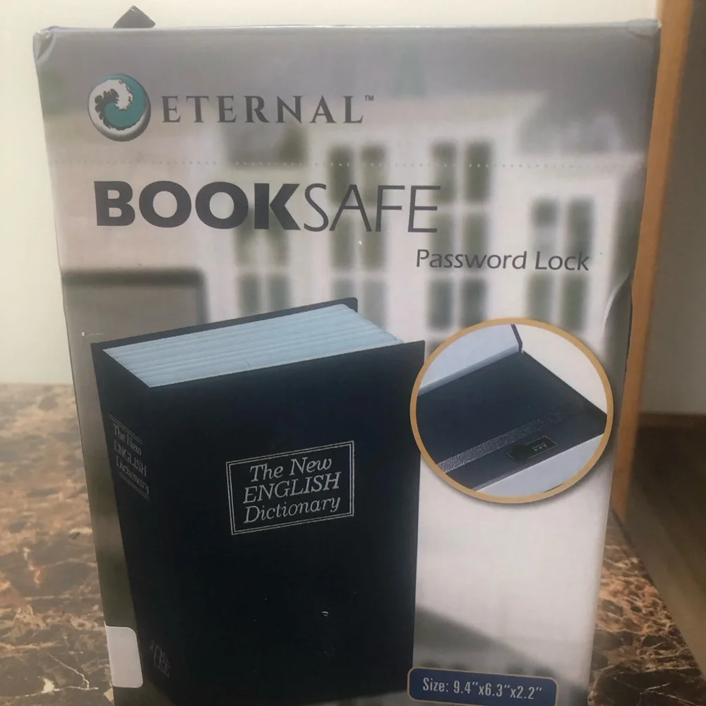 HomeSafe Eterna Blue Book Safe with Password Lock(New)